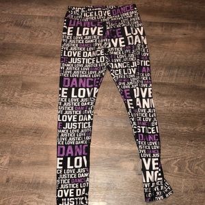 Justice dance leggings